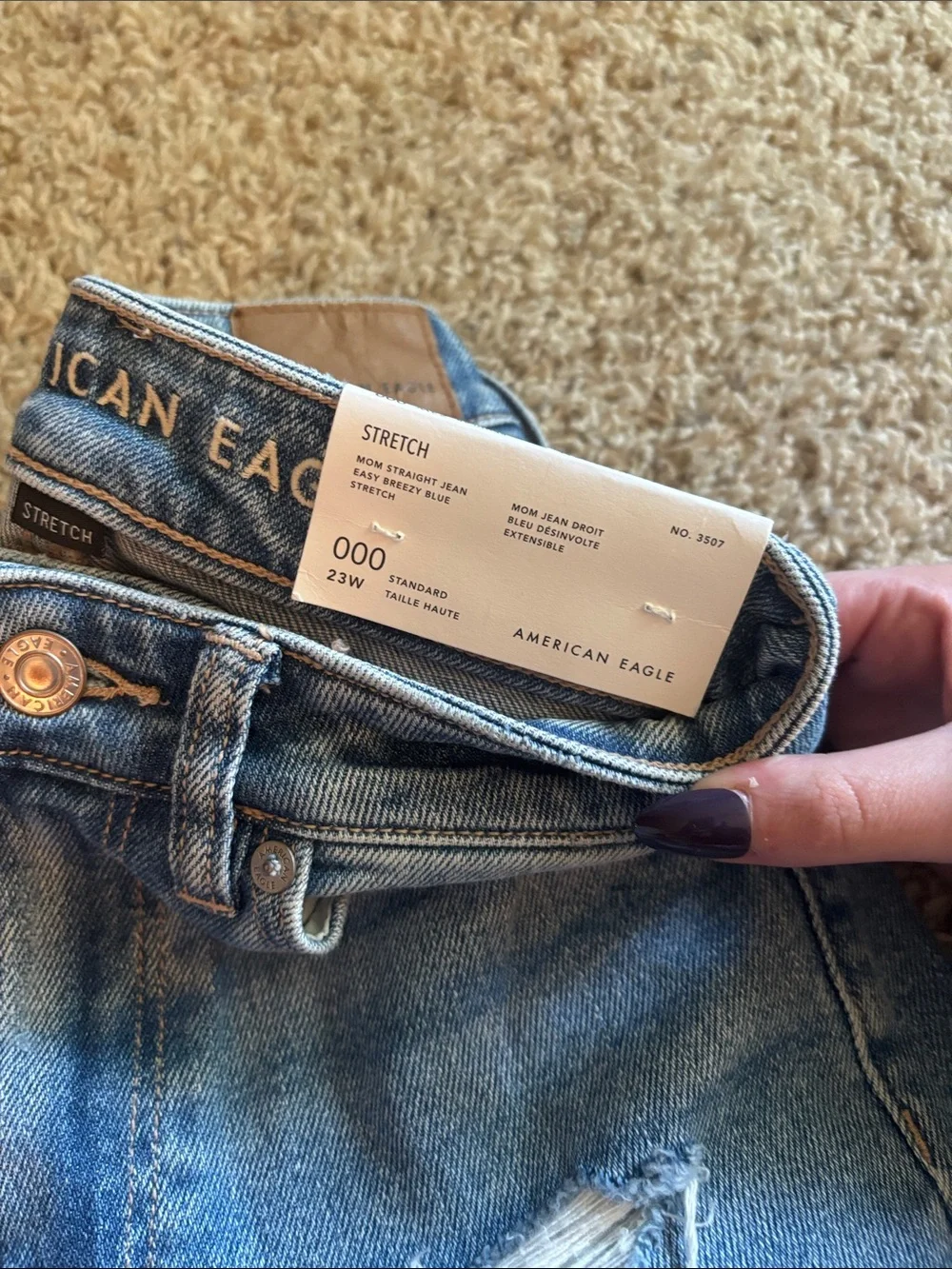 American Eagle Mom Straight Jean